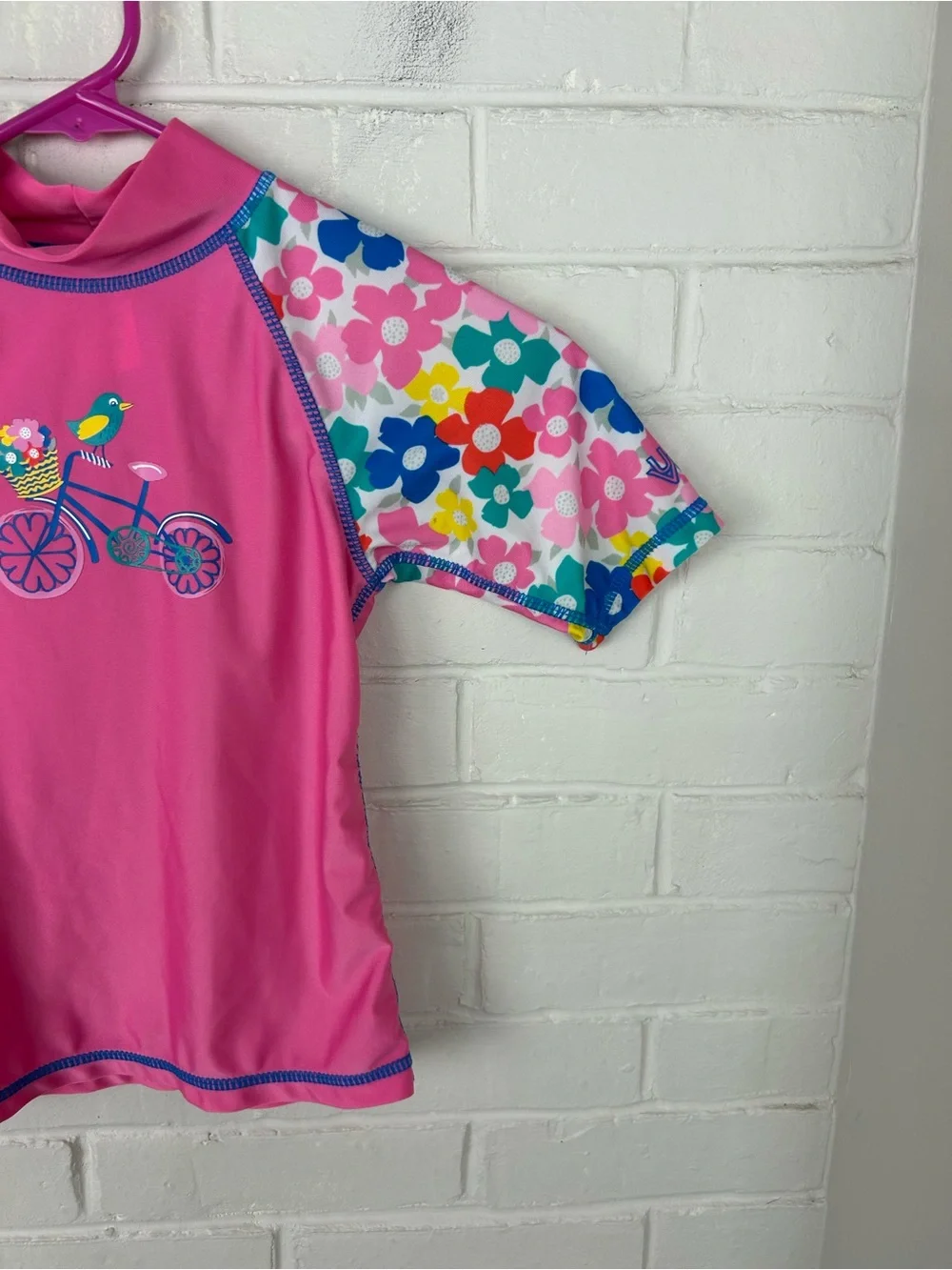UV Skinz Girls Short Sleeve Sun & Swim Protection Top Size 6